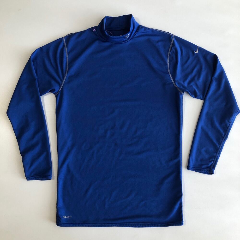 Nike Pro FSU Florida State Seminoles Team Blue LS Embroidered Logo Shirt XL